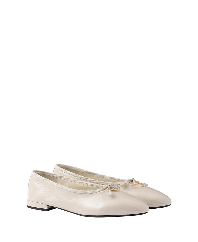 PRADA WOMEN'S NAPLAK PATENT LEATHER BALLERINAS