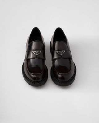 Men's Chocolate Brushed Leather Loafers