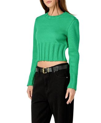 Women's Open Back Cropped Sweater