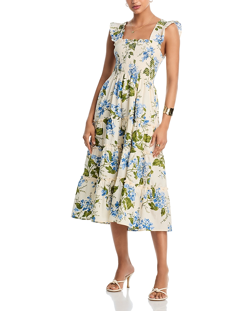 AQUA CALYPSO TIERED SMOCKED DRESS - EXCLUSIVE