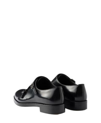 Men's Brushed Leather Double Monk Strap Shoes