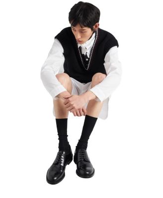 Men's Brushed Leather Lace-Up Shoes