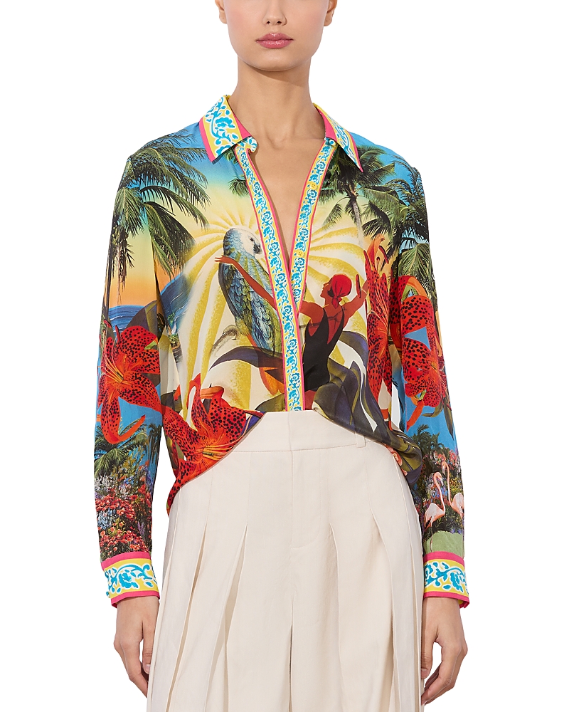 Shop Alice And Olivia Willa Silk Shirt