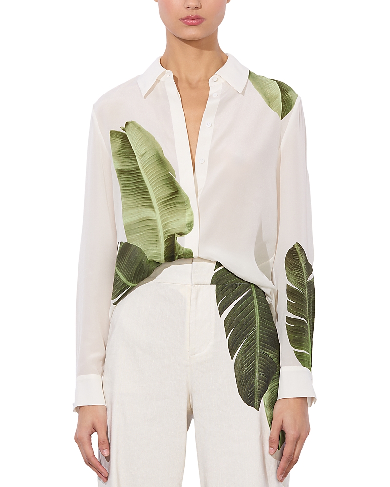 Alice And Olivia Alice And Oliva Willa Silk Shirt In Multi