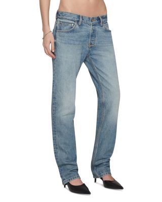 Low Slung Straight Leg Jeans in Luca