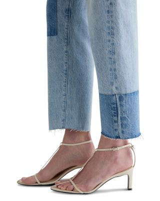 Brinley Mid Rise Straight Crop Jeans in Carpinteria