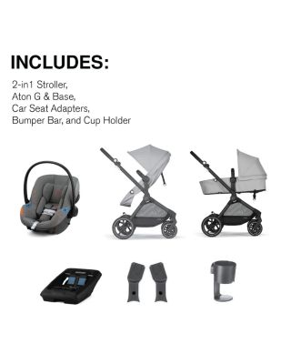 EOS 5-in-1 Travel System Stroller + Lightweight Aton G Infant Car Seat
