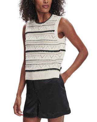 Athena Pointelle Sleeveless Sweater