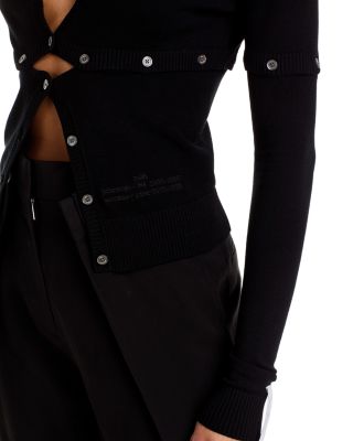 Multi Button Crewneck Cardigan Sweater