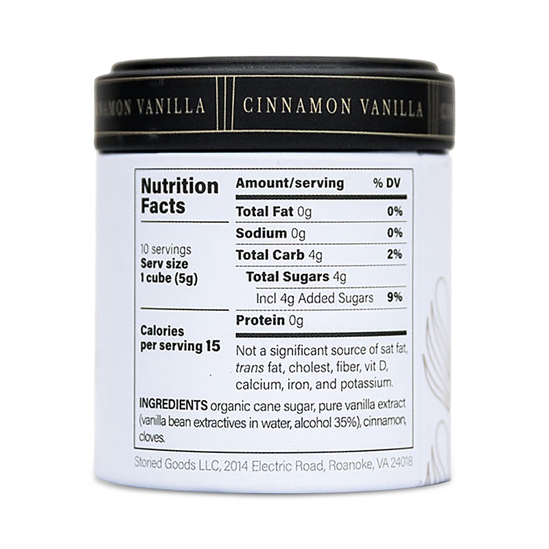 Storied Goods Cinnamon Vanilla Sugar Cubes, 2 Pack