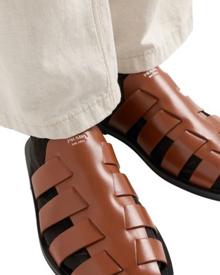  Men's Leather Fisherman Mules