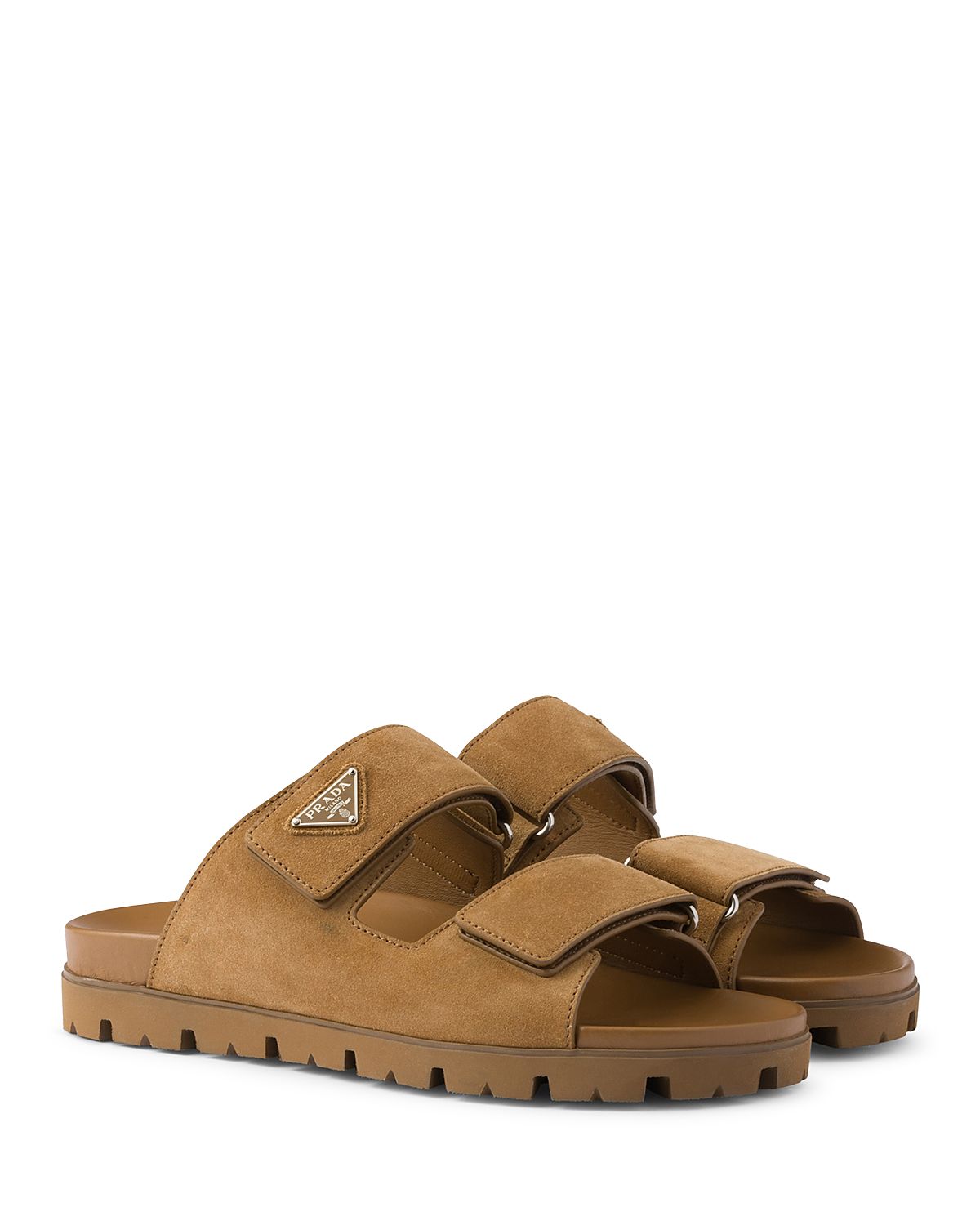 Prada Men's Suede Band Sandals