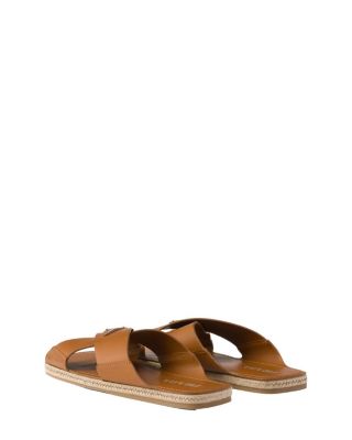 Men's Crisscross Leather Slides