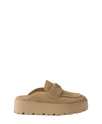  Women's Suede Flatform Mules