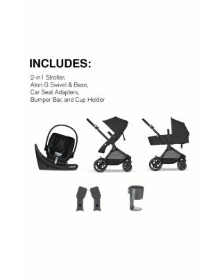 EOS 5-in-1 Travel System Stroller + Lightweight Aton G Swivel Infant Car Seat with SensorSafe