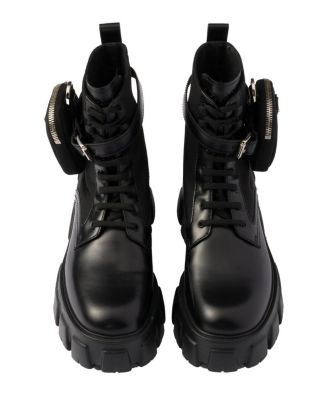  Women's Monolith Leather and Re-Nylon Boots with Pouch