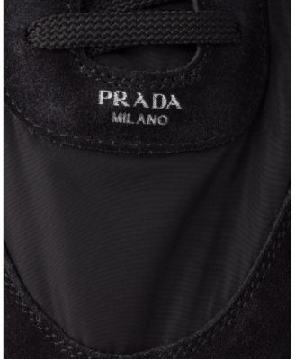 Men's Collapse Re-Nylon and Suede Elasticized Sneakers