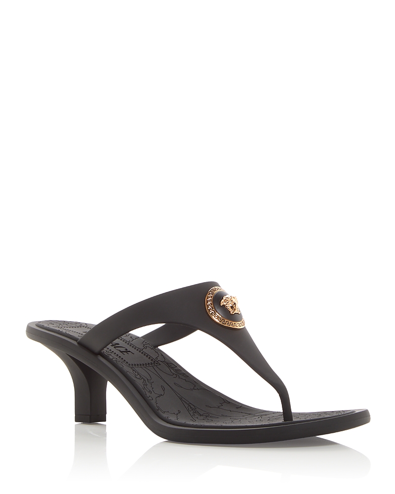 Shop Versace Women's Alia Medusa Thong Sandals