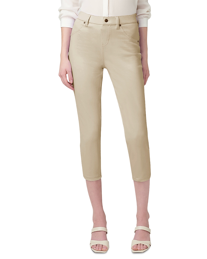 Hue High Rise Ultra Soft Denim Capri Leggings In Medium Wash