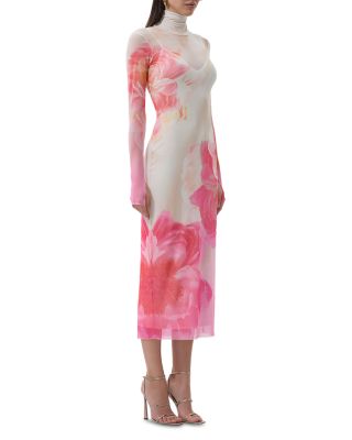 red midi dresses with sleeves Finding Your Way Red Floral Embroidered Cotton Midi Dress