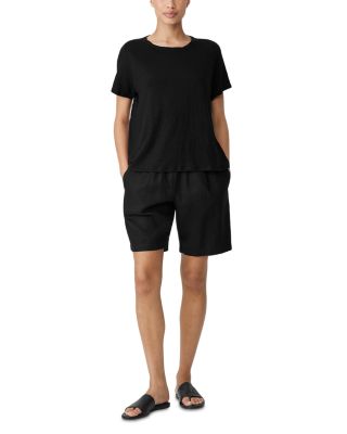 Linen Crewneck Short Sleeve Tee