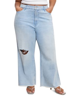 Weightless Good Skate Wide Cropped Jeans in Indigo959