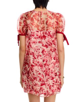 Floral Ribbons Junette Silk Dress
