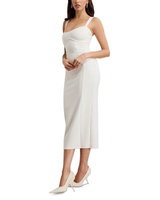 Sculpting Crystal Sweetheard Midi Dress