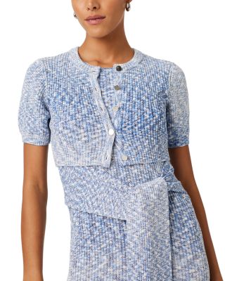 Christy Cropped Marled Knit Cardigan