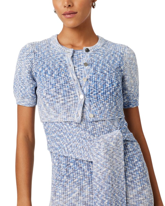 Christy Cropped Marled Knit Cardigan