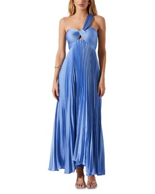 Rasya One Shoulder Pleated Maxi Dress