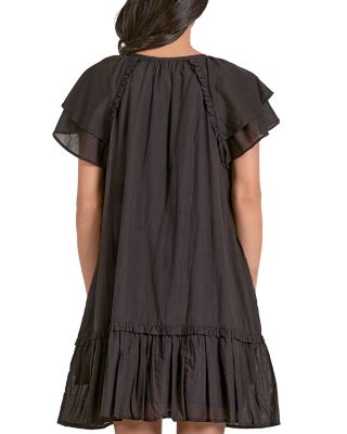 Short Sleeve Ruffle Baby Doll Dress