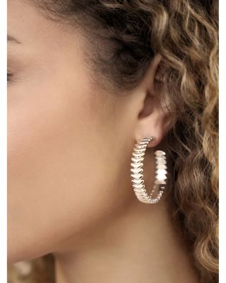 Metal Moderna Large Half Hoop Earrings