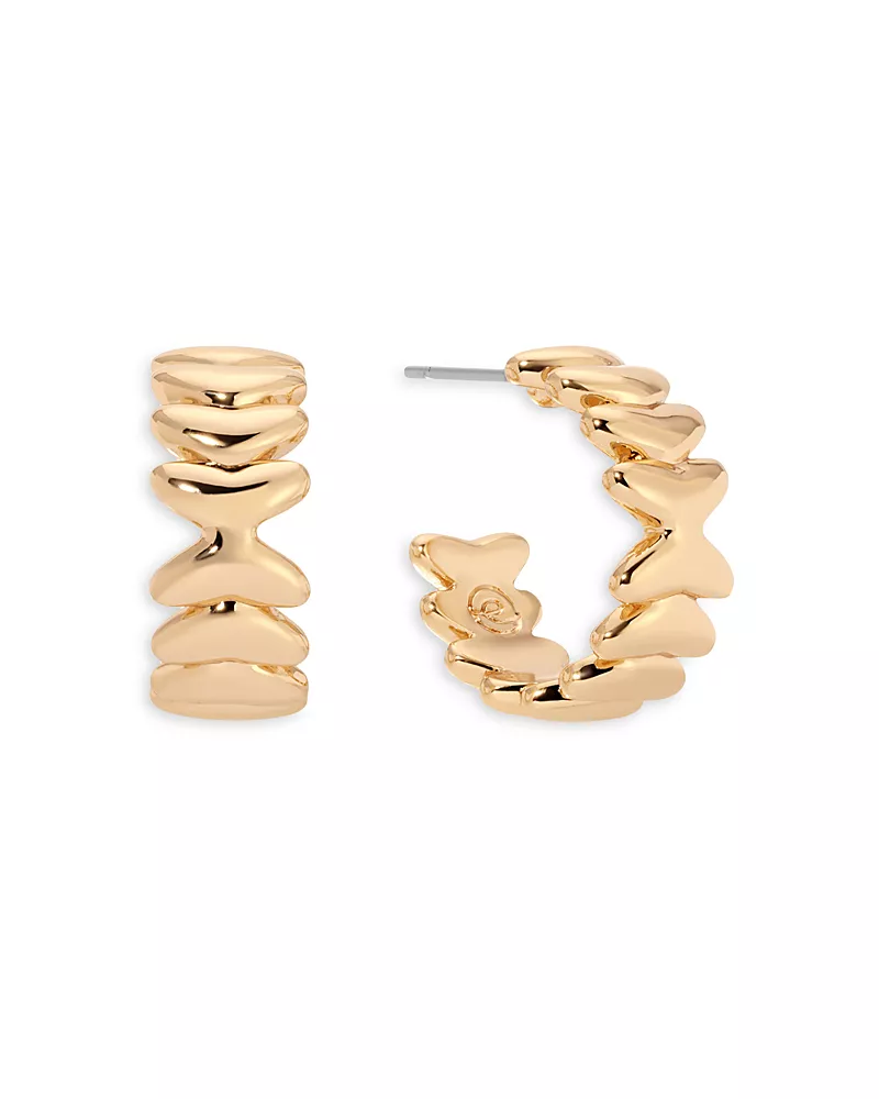 Ettika Metal Moderna Small Half Hoop Earrings