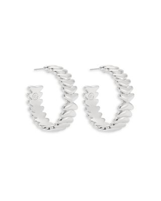 Metal Moderna Medium Half Hoop Earrings