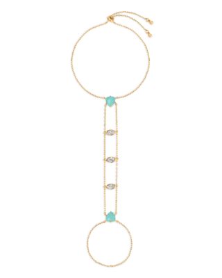 Ettika - Turquoise Solstice Turquoise & Cubic Zirconia Hand Chain