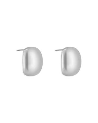 Minimal Curved Square Stud Earrings