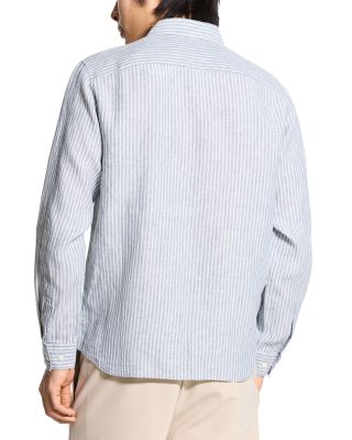  Irving Long Sleeve Linen Shirt in Summer Stripe