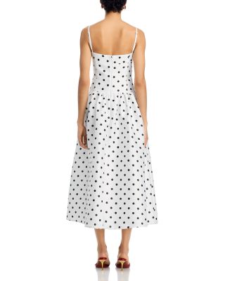 Strappy Polka Dot Midi Dress
