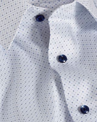 Trim Fit Herringbone Dot Print Dress Shirt