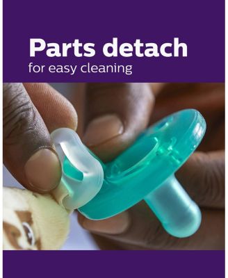 Soothie and Soothie Snuggle Pacifier Holder with Detachable Elephant Pacifier, 4 Pack