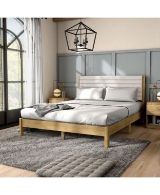 Adin Boucle Platform Bed, Queen