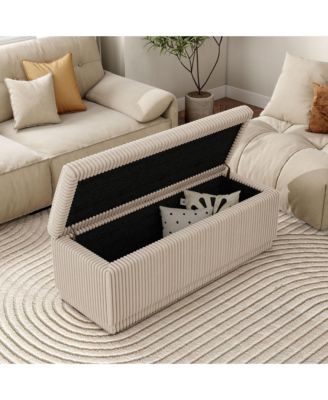 Lyla Chenille Rectangle Storage Bench