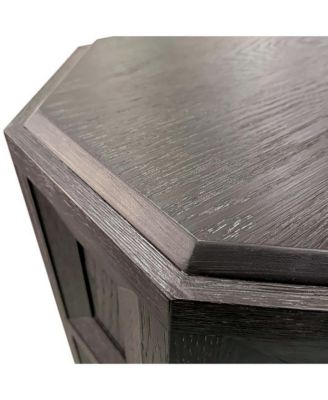  Flonnin Hexagon End Table with Coffer Panels