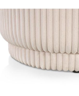 Lyla Chenille Oval Storage Bench