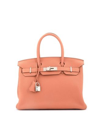 Pre-Owned HERMÈS - Birkin 30 Handbag Pink Togo with Palladium Hardware