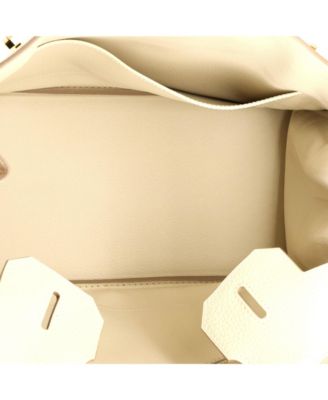 Birkin 30 Handbag Light Clemence with Gold Hardware