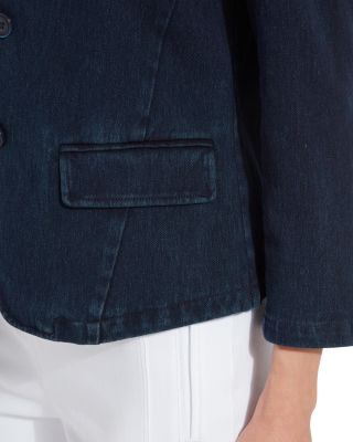 Della Denim Cropped Blazer 
