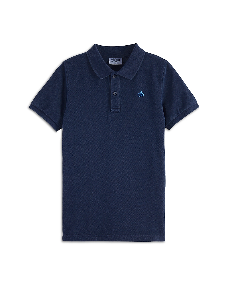 Scotch & Soda Boys' Core Garment Dyed Pique Polo Shirt - Little Kid, Big Kid