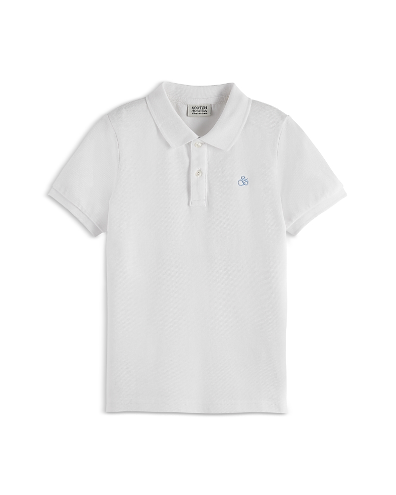 Scotch & Soda Boys' Core Garment Dyed Pique Polo Shirt - Little Kid, Big Kid